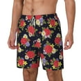 thumbnail image 2 of Balery Red Rose Flower Mens Swim Trunks Swim Shorts for Men Quick Dry Inseam Beach Shorts with Compression Liner Pocket-XX-Large, 2 of 9