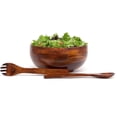 thumbnail image 2 of Lipper International Cherry Finished Brown Rice Bowl with Servers, 3 Piece Set, 2 of 2
