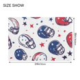 thumbnail image 4 of Yayeee Bath Rug for Bathroom Floor Non Slip Contour Fluffy Soft Absorbent Mat, 20"x24", Cartoon American Football Helmets, 4 of 7
