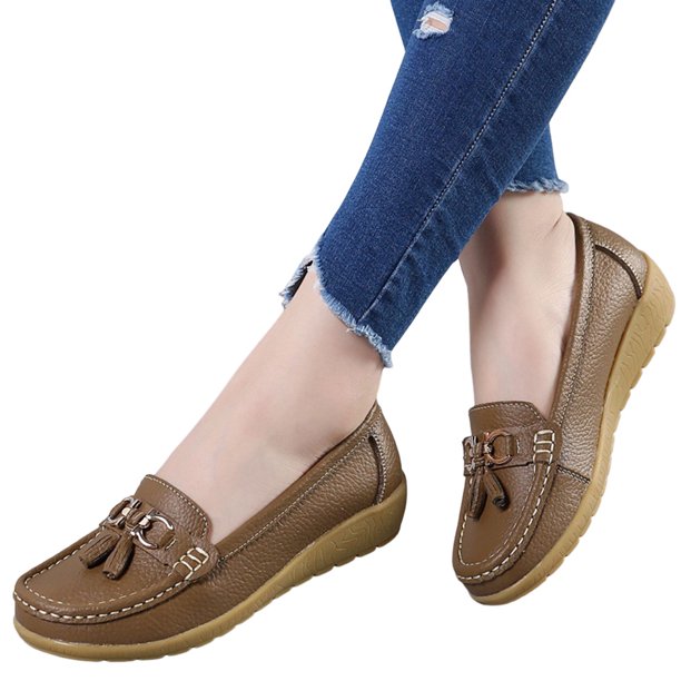 Zapatos para Mocasines Elegantes Planos Ligeros Sin Cordones Mujer
