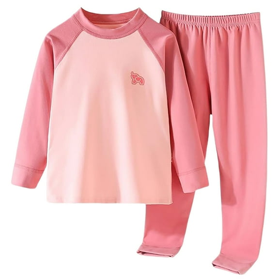 KPOPLK Big Boy Cute Pajama Sets Long Sleeve Crew Neck Sleepwear 2 Piece PJS Graphic Print Jammies Pink Size 18-24 Months