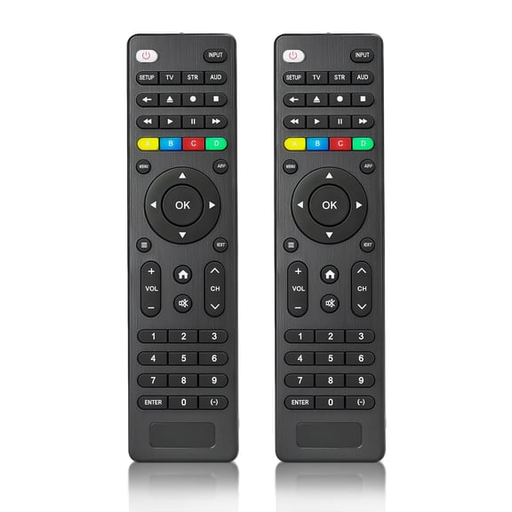 (Pack of 2) Universal Replacement TV Remote – Compatible with Samsung, LG, Vizio, Hisense, Philips, RCA, Sharp, Onn, Westinghouse, Element, Sanyo, Emerson, and More Brands