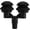 Black, variant on Muscle Massage Gun Head: 18mm Double Gas Cushion Fascia Massage Attachment Head with Soft Silicone Muscle Relaxation Massage Attachment Replacement Head (Black)