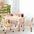 thumbnail image 4 of Kids Table and 4 Chairs Set,Height Adjustable Toddler Table and Chair Set for Ages 2-10,Children Multi-Activity Table for Classrooms Daycares Home,Wood, 4 of 7