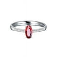 thumbnail image 2 of Perfect 1.25 Carat Oval cut Ruby and Diamond Engagement Ring in 14k White Gold affordable ruby & diamond engagement ring, 2 of 2