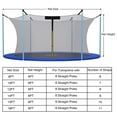 thumbnail image 2 of Gymax 16FT Trampoline Replacement Safety Enclosure Net Weather-Resistant, 2 of 10