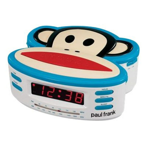 Paul Frank Single Alarm, AM/FM Clock Radio with Battery BackUp