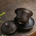 thumbnail image 3 of Purple Sand Cover Bowl Tea Cup Raw Mine Purple Sand Tea Bowl Cover Bowl Kung Fu Ceramic Tea Set Tea Infuser, 3 of 5
