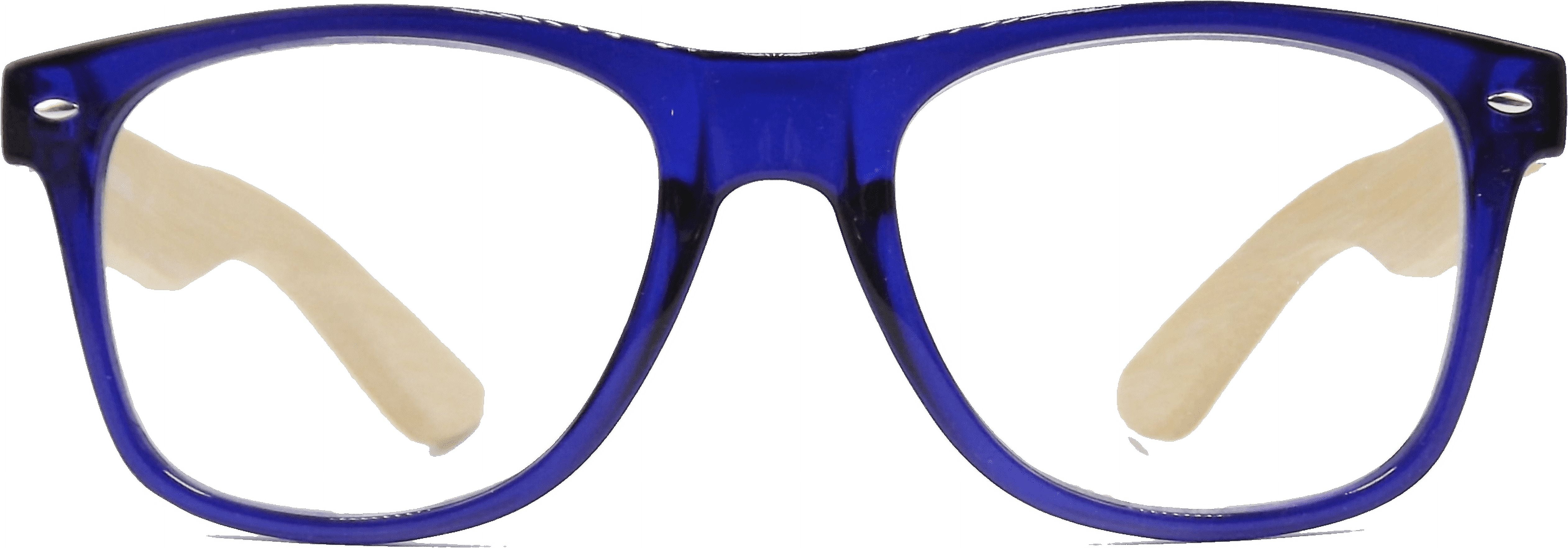 EYEGEMS Brand Men Women +3.00 Reading Glasses Eco Friendly Sustainable Unisex Bamboo Eyeglasses Blue 8471