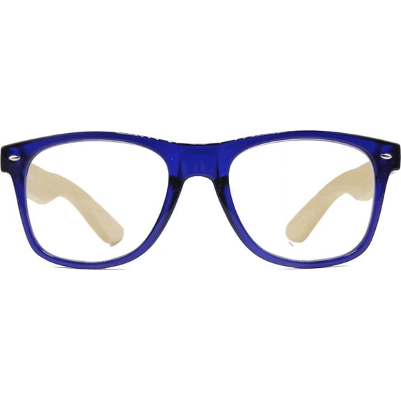 EYEGEMS Brand Men Women  1.50 Reading Glasses Eco Friendly Sustainable Unisex Bamboo Eyeglasses Blue 8471