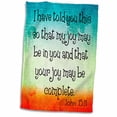 thumbnail image 1 of Toalla 3dRose 3D Rose Verse John 15-11 con mariposa, 1 of 3