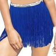 thumbnail image 2 of Women High Waisted Fringed Skirt Three Layer Hip Scarf Belly Dance Mini Skirts, 2 of 5