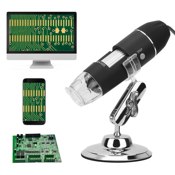 Microscopio de mano, microscopio LED X4 1600X, microscopio, microscopio digital, cámara, máxima eficiencia