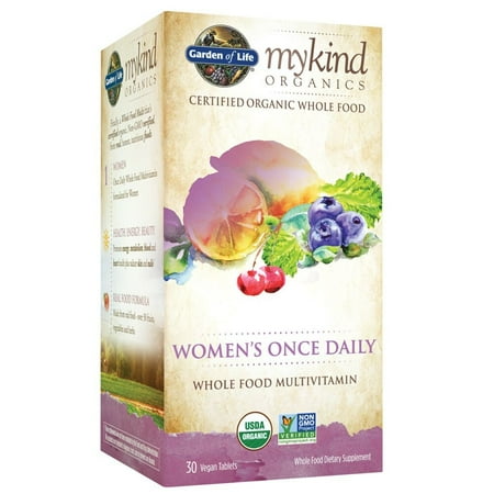 Garden of Life Organics Women's Once Daily Multivitamin Vegan Tablets, 60 Ct