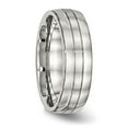 thumbnail image 4 of Auriga Fine Jewelry Stainless Steel Brushed and Polished 6.5 mm Grooved Band for Women Size 11.5, 4 of 8