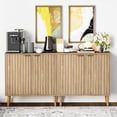 thumbnail image 6 of YANGLI Fluted Oak Sideboard Buffet Storage Cabinet, Free Standing Multifunctional Accent Storage for Living Room, Hallway, Dining Room, 6 of 6