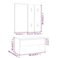 thumbnail image 4 of vidaXL Hallway Furniture Set Brown Oak Engineered Wood, 4 of 5