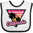 thumbnail image 3 of Inktastic California with Triangle and Palm Trees Boys or Girls Baby Bib, 3 of 4