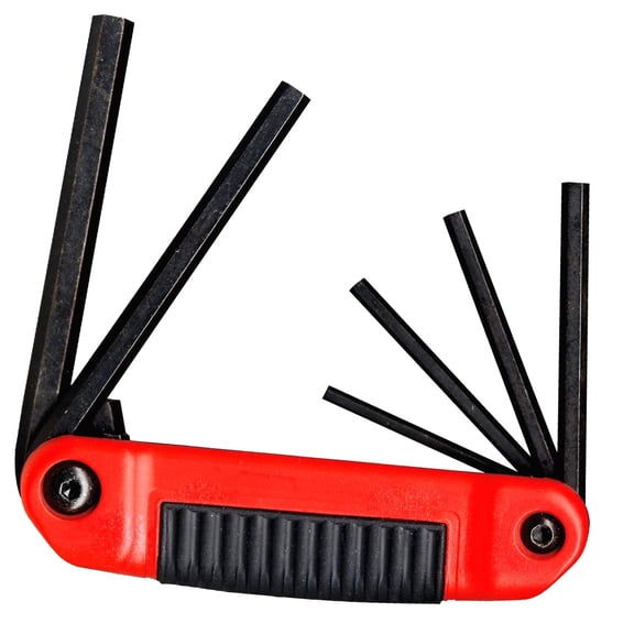 Bybiment EKLIND 25611 Ergo-Fold Foldable Hex Key Wrench - 6-piece set SAE Inch Sizes 5/32-3/8