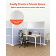 thumbnail image 2 of VEVOR Office Divider Privacy Partition, 1-Pack, 70" x 70" Modular Wall Room Divider, PET Workstation Cubicle Partition with Frosted Windows, Freestanding Privacy Panel Wall for Office Library, 2 of 9