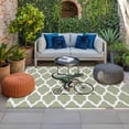 thumbnail image 2 of Morocco Sage Green Outdoor Rug for Patio/Deck/Porch, Non-Slip Large Area Rug 4 x 6 Ft, Cute Dinosaur Bike Vintage Indoor Outdoor Rugs Washable Area Rugs, Reversible Camping Rug Carpet Runner, 2 of 8