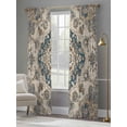 thumbnail image 4 of Blue Brown Boho Sheer Curtains 96 Inch Length 2 Panels Set, Ethnic Vintage Southwestern Geometric Voile Window Treatment Semi Sheer Long Curtains Drapes for Bedroom/Living Room/Kitchen 52"x96"x2, 4 of 7