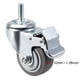 thumbnail image 3 of Ruedas de ruedas giratorias de 4pcs Tpr Rueda de la rueda de 3 pulgadas M12 x 30 mm de tallo roscado con freno 220lb de capacidad, 3 of 3