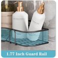 thumbnail image 5 of Adhesive Shower Caddy Corner Shelf, Hanging Bathroom Shelves Wall Mounted Shower Shelf, Non-Drilling Floating Shelf for Bathroom Organizer/Kitchen/Shower Organizer (1 Pack, Black), 5 of 5