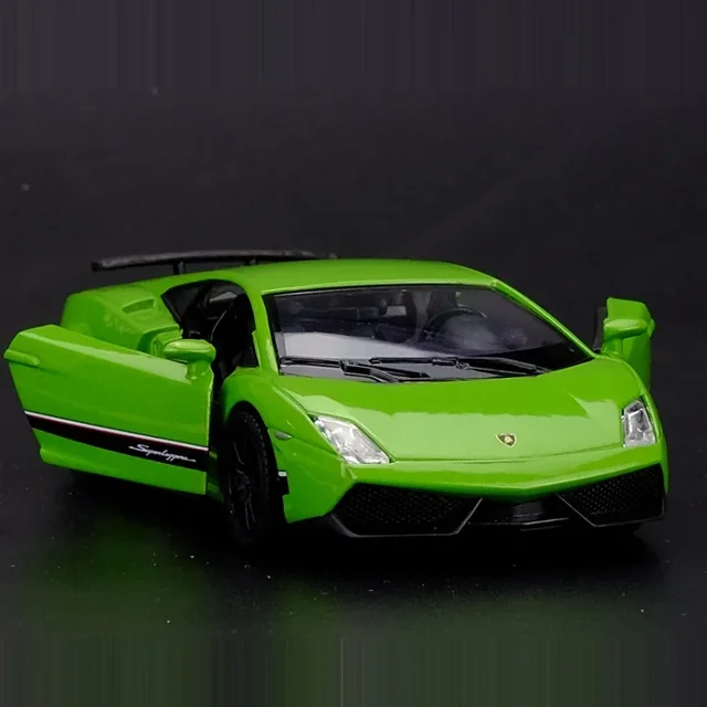 1:36 Lamborghini Gallardo LP570-4 Haute Simulation Collection Exquise Jouets Voiture Modèle Réduit en Alliage Voiture à Rétrofriction Vert-en Boîte