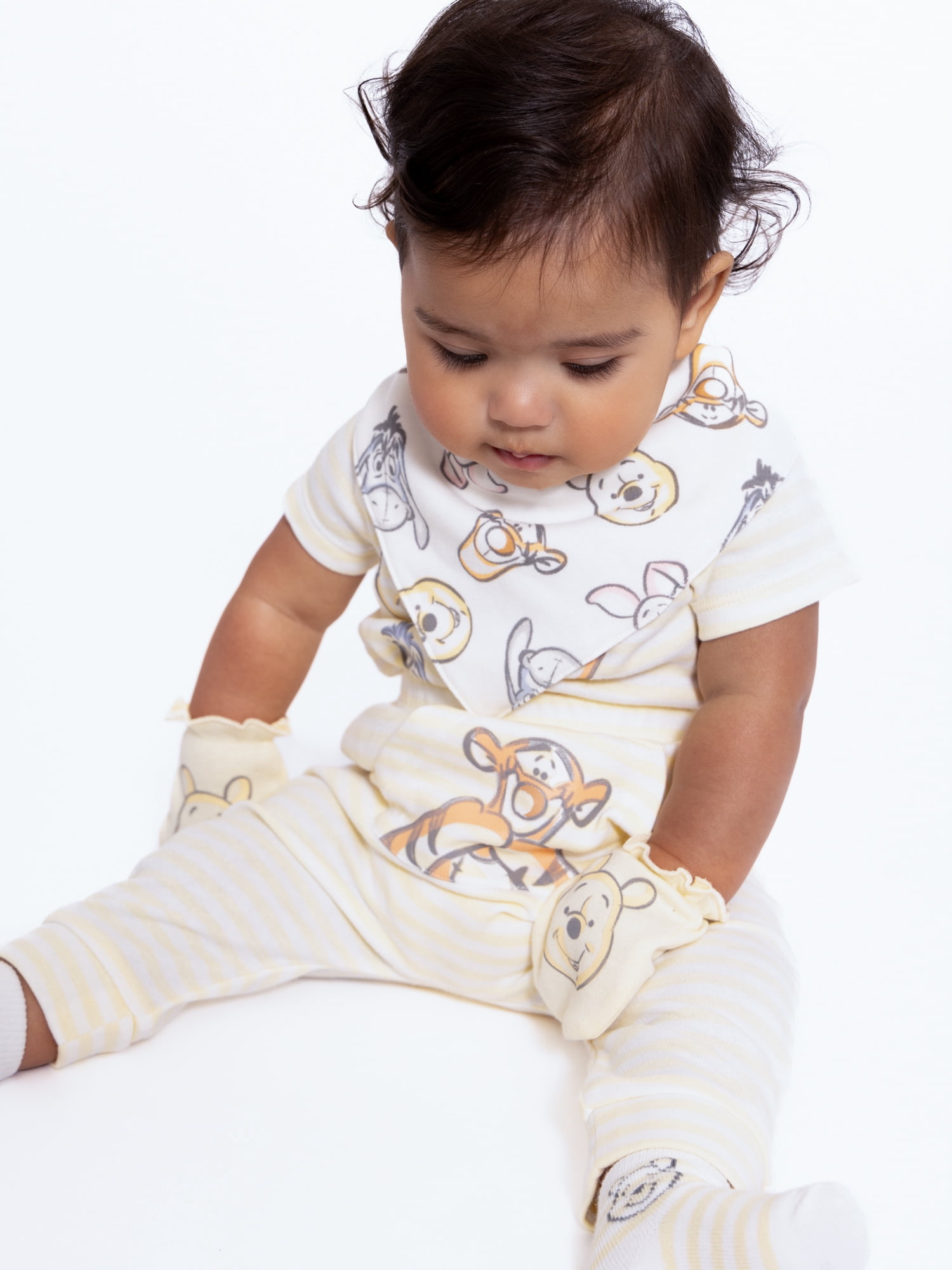 Disney Baby Wishes + Dreams Character Infant Baby Accessories Bib, Socks and Mittens Set, 3-Pack, Sizes Newborn-12 Months