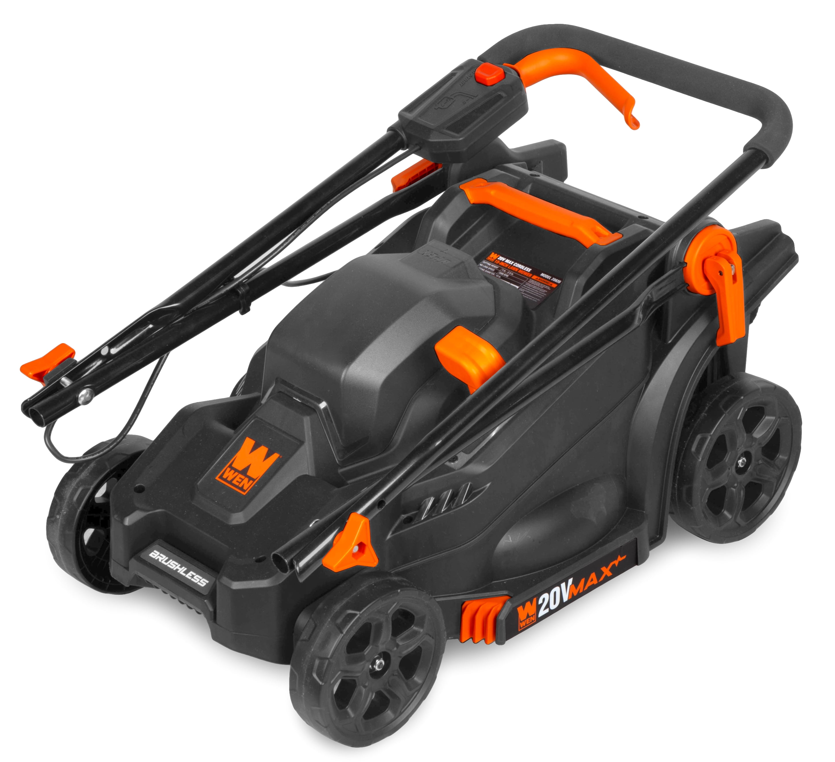 WEN 20V Max 15-Inch Cordless Brushless Lawn Mower with 5Ah Battery and Charger