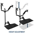 MountIt! Wall Mount Workstation with Dual Monitor Mount Fits Two 19