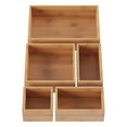 thumbnail image 6 of Lavish Home 5-Compartment Modular Bamboo Drawer Organizer for Home Storage, 6 of 6