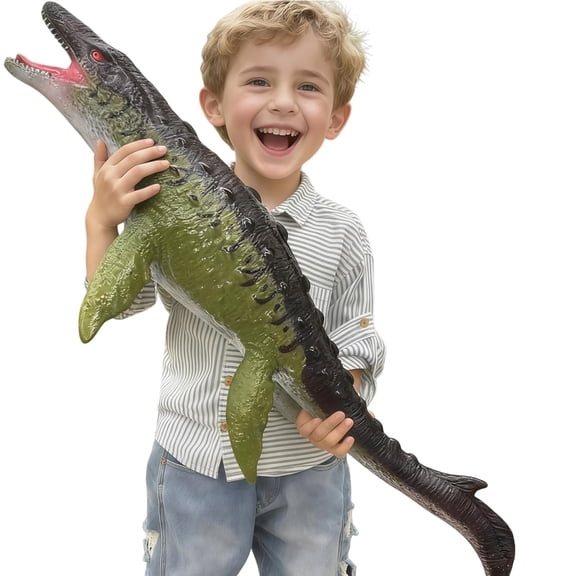 Large Dinosaur Toys- 32" Mosasaurus Soft Dinosaur Toys for Kids 3-5, Big Inflatable Dino for Boys Girls, Toddler Party Favors Birthday Gifts