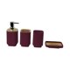 thumbnail image 4 of Juego de 4 accesorios de baño modernos para el hogar, hotel, práctico y rústico, dispensador de loción. Rojo, 4 of 9