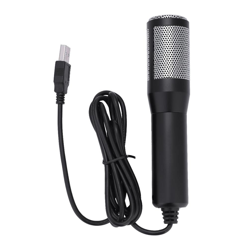 HERCHR USB Plug Condenser Microphone with Tripod Stand for Game Chat