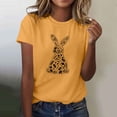 thumbnail image 2 of Tauxra Hauts d'Été à Manches Courtes pour Femmes, T-Shirts à Col Rond pour Femmes, Blouse T-Shirt Décontractée à Imprimé de Pâques, 2 of 6