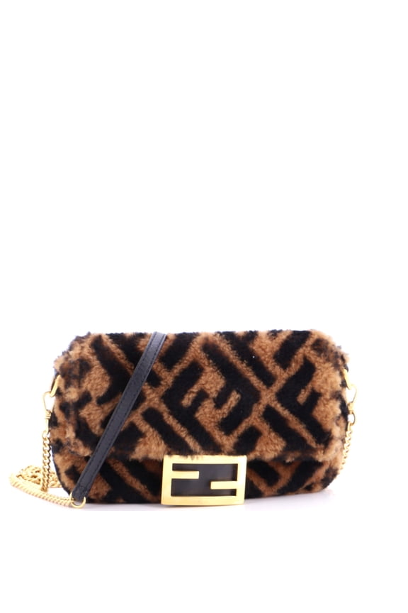 Pre-Owned Baguette NM Bag Zucca Shearling Mini By Rebag