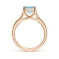thumbnail image 2 of Angara Natural 3 Ct. Aquamarine Solitaire Ring in 14K Rose Gold for Women (Ring Size: 11.5), 2 of 10