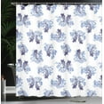 thumbnail image 4 of Ambesonne Animal Shower Curtain, Japanese Style Carp, 69"Wx84"L, Dark Blue, 4 of 5