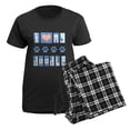 thumbnail image 5 of CafePress - I Love My Doodle Box Font Women's Dark Pajamas - Women's Short Sleeve Print T-Shirt and Pants Dark Cotton Pajama Set, 5 of 7