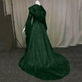 thumbnail image 5 of Halloween Costumes for Women, Medieval Gothic Hooded Dress, Lace Up Corset Waist Renaissance Costume, Vintage Long Sleeve Cosplay Gown for Halloween, Renaissance Fair & Themed Parties, 5 of 5