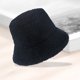 thumbnail image 5 of Sombrero de Cubo de Invierno Lana de Piel Sintética Cálida Elegante para Negro Yuyangstore sombrero de pescador, 5 of 8