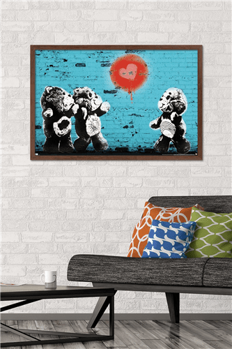 Care Bears - Heart Balloon Wall Poster, 22.375" x 34" Framed