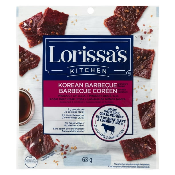 Lamelles de bifteck Lorissa's Kitchen de Jack Link's à saveur de barbeque à la coréenne 63 g
