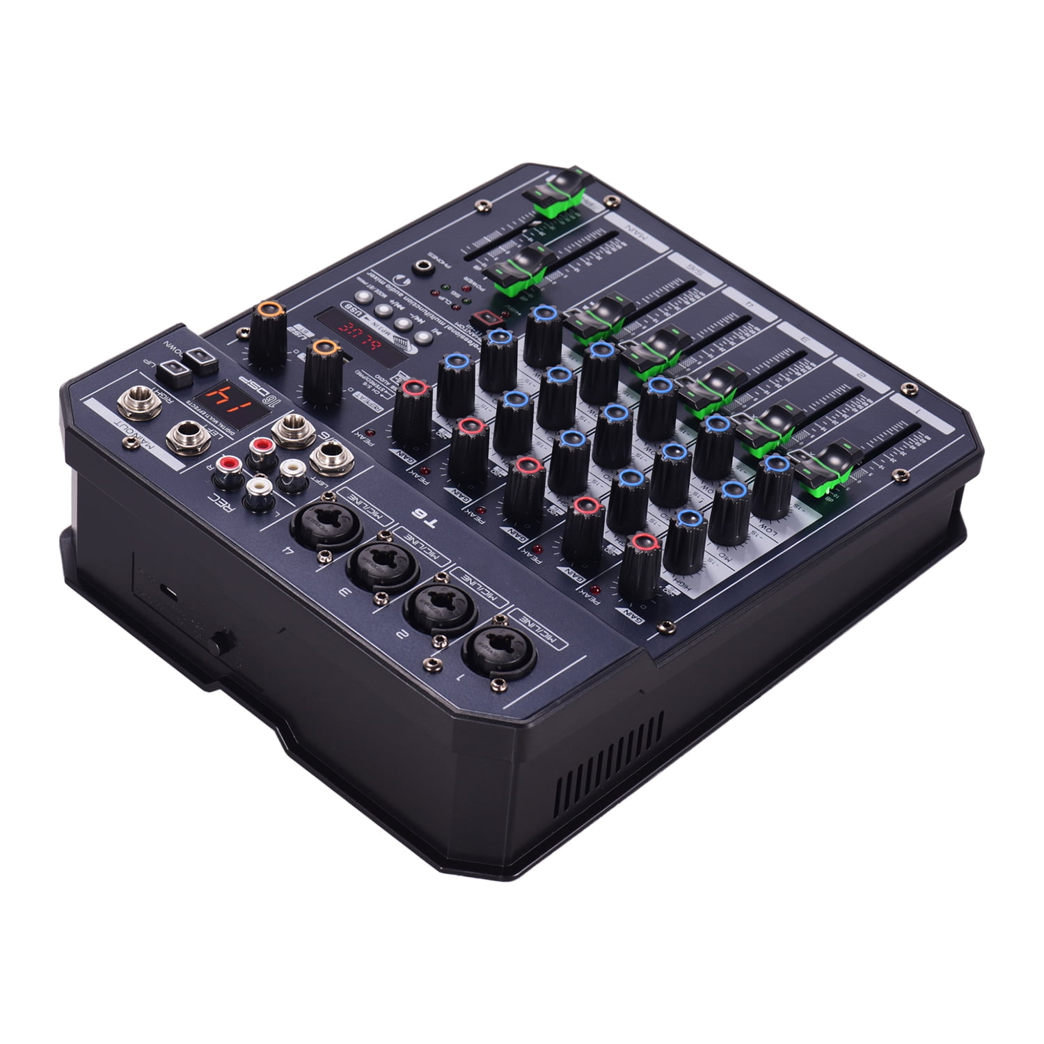 TC-Home 8 Channel Powered Mixer Professional Mixing Amplifier 16DSP TRS USB  Bluetooth Home Recording