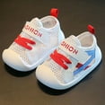 thumbnail image 4 of Puntoco Nuevos Zapatos De Suela Blanda Para Niños Medianos Y Grandes, Zapatos Para Bebés Y Niños Pequeños, Zapatos De Malla Con Velcro, Zapatillas De Deporte Para Niñas, Rojo 14, 4 of 4