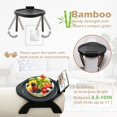 thumbnail image 2 of Couch Arm Tray Bamboo Sofa Clip on Side Table Foldable Couch Armrest Table with 掳 Phone Holder Food Trays for Eating/Drinks/Snacks/Remote, 2 of 9