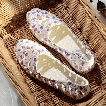 

PEASKJP Women Shoes Summer Women Casual Wedge Heel Light Solid Slip On Shoes Non-Slip Gym Sneakers for Women Purple 7