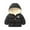 09Black, variant on Hicidod Toddler Winter Jackets Cute Bear Ears Hooded Long Sleeve Down Coat Fashion Solid Color Lined Fleece Padded Packable Warm Jacket